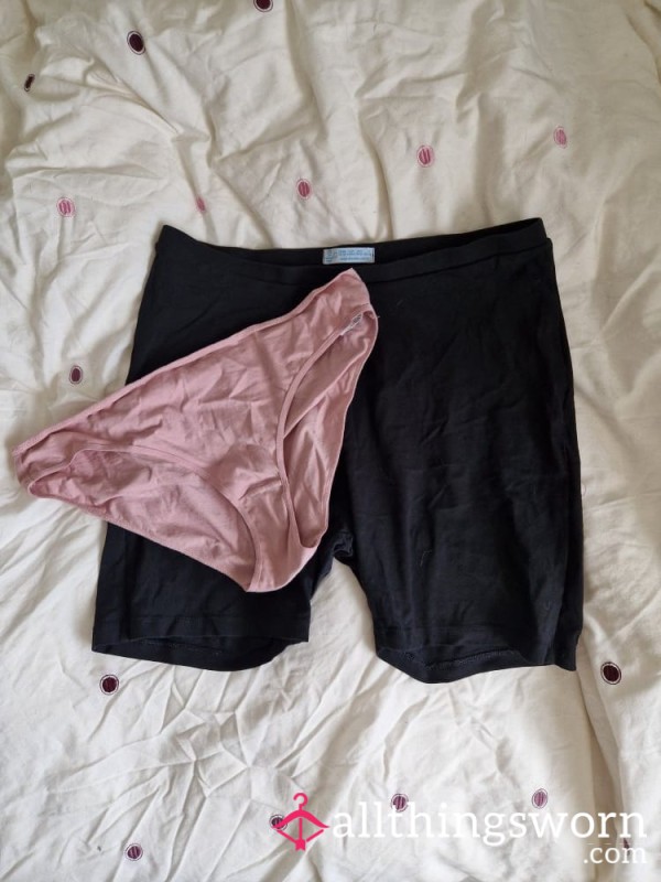 Panties And Gym Shorts Ready To Go...