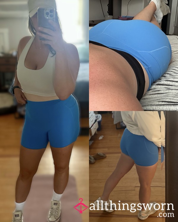 Panty-Free Worn Gym Shorts 😈🔥