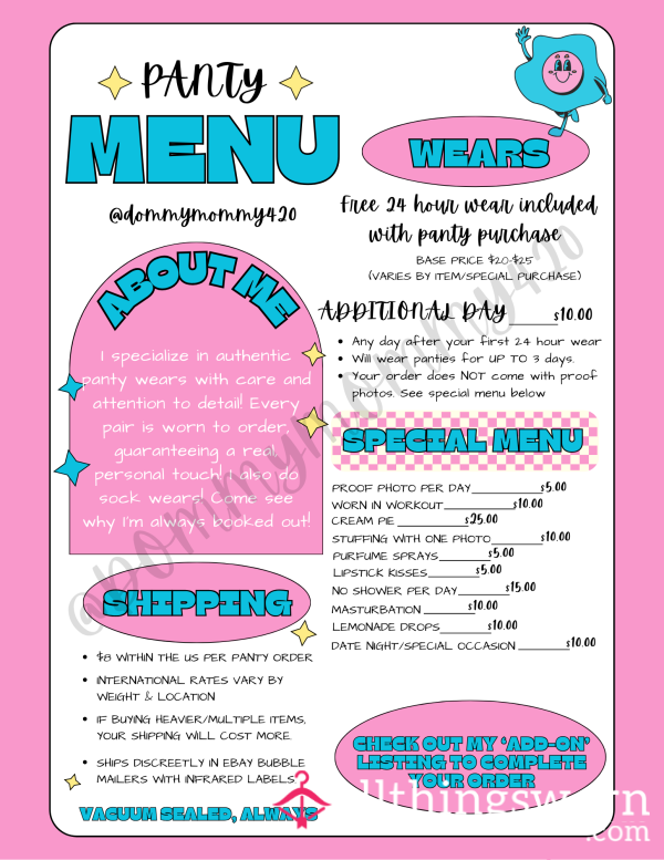 Panty Menu 💅✨