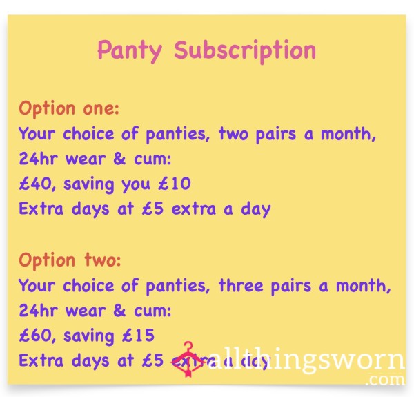 Panty Subscription