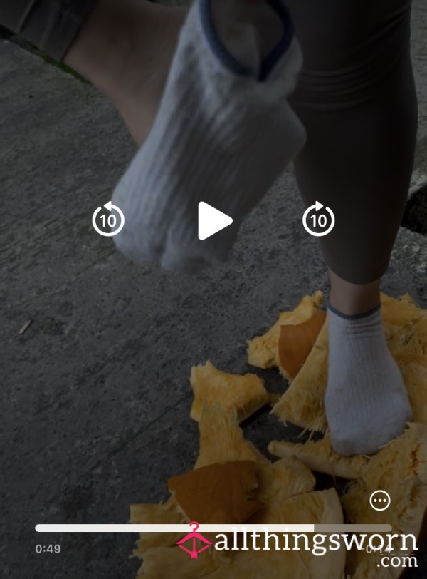Part 2 Watch Me Smash The Pumpkin 🎃 Socks Off