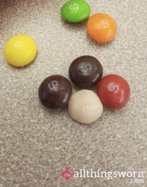 Part Sucked Skittles With Saliva