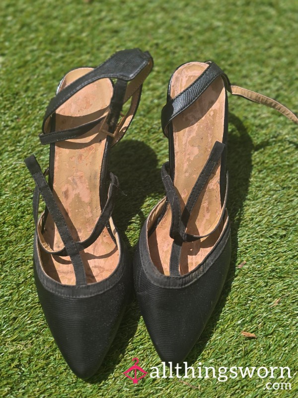Pa**ed Around By Miss - Rental Black T-Bar Heels