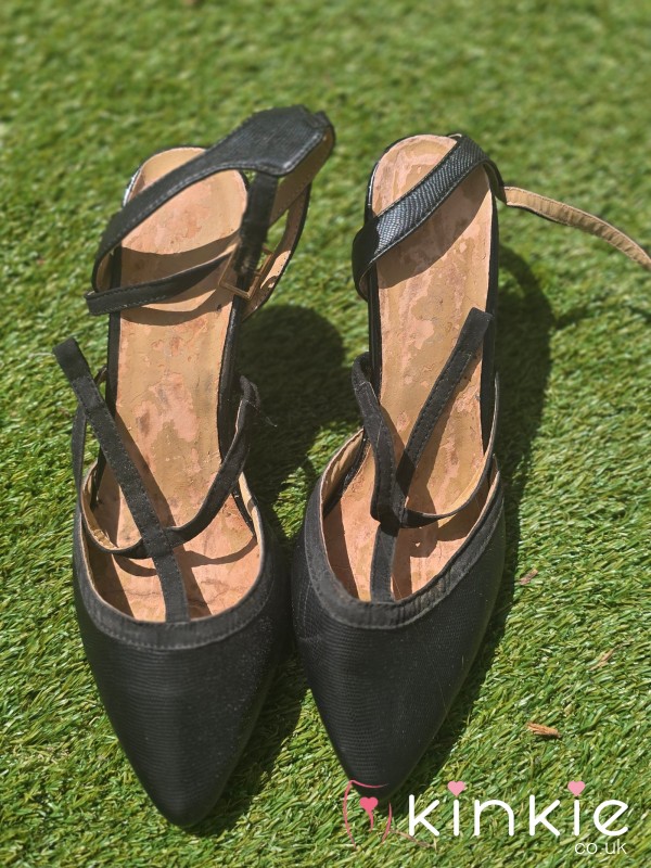 Pa**ed Around By Miss - Rental Black T-Bar Heels