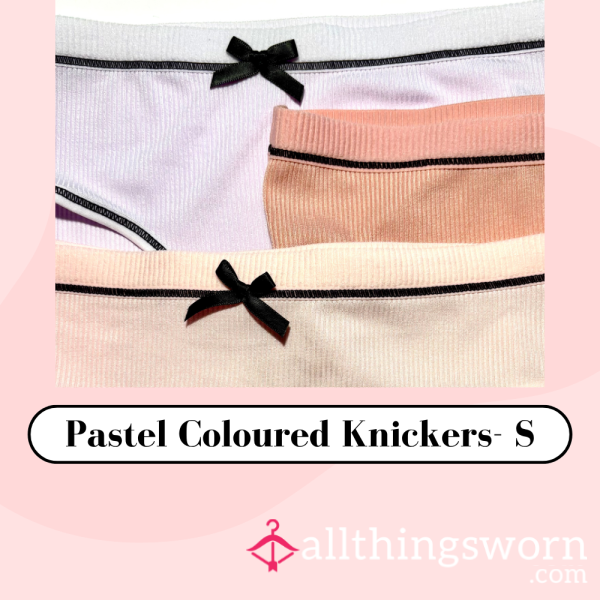 🧡🩷💜 Pastel-Coloured Knickers - Size S - Inc P&P 💜🩷🧡