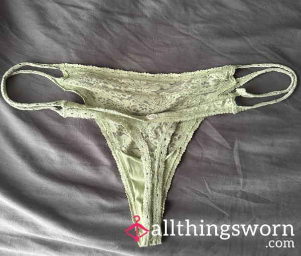 Pastel Green Lace PINK Panties