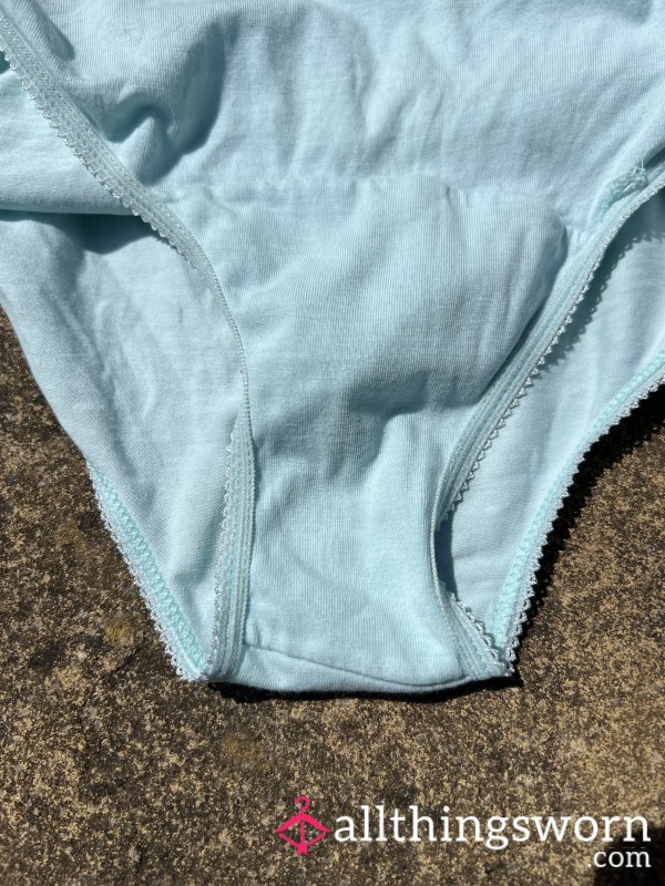 Pastel Green Used Sweaty Panties