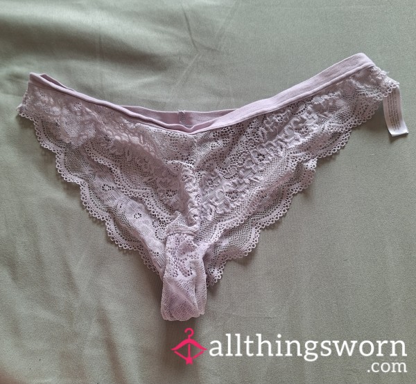 Pastel Lavender Lace Cheeky Panties