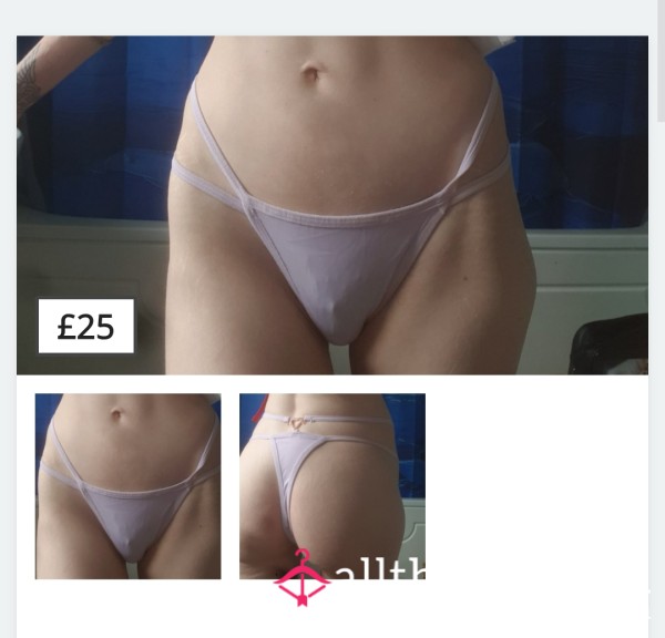 Pastel Lilac Heart Thong