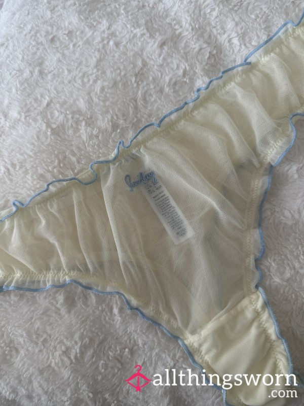 Pastel Yellow Sheer SUNDAY Thong