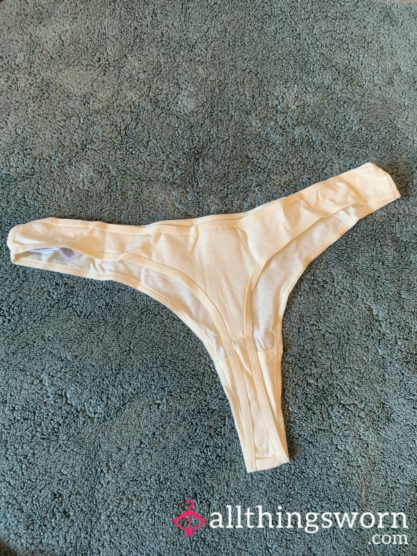 Pastel Yellow Thong - Worn