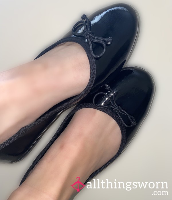 Patent Black Dolly Work Shoes