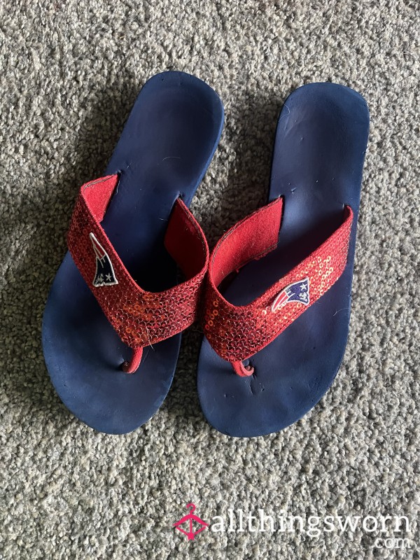 Patriots Flip Flops