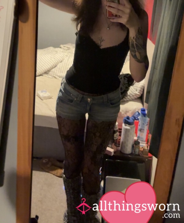 Patterned Fishnets, Lacey Pantyhose