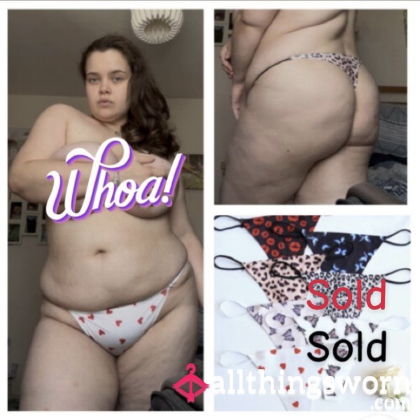 Patterned Thongs In A Range Of Colours With Cotton Gusset