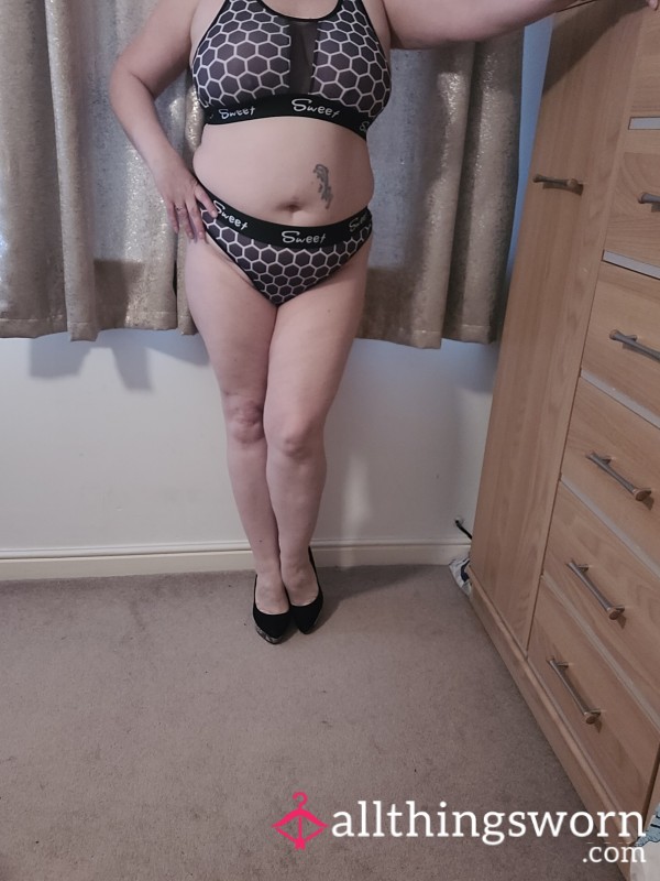 Patterned Top And Thong Set
