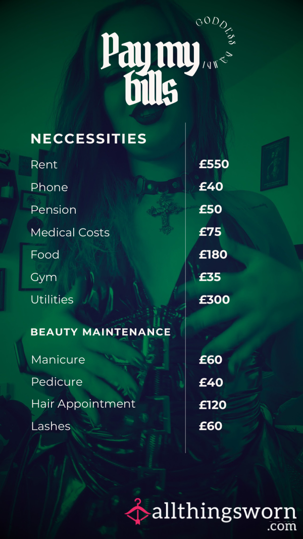 💚 Pay A Bill 💚 - A Goddess Shouldn’t Fund Her Own Divine Existence, Don’t You Agree?