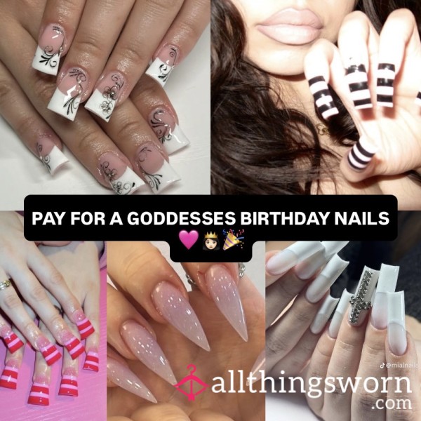 PAY FOR A GODDESSES BIRTHDAY NAILS💅🏻🩷