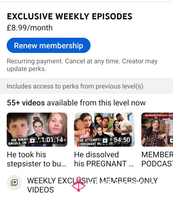 Pay My True Crime Subscription