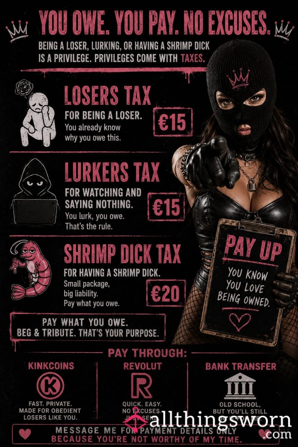 PAY YOUR TAXES NOW!!!!! 🖕🖕🖕