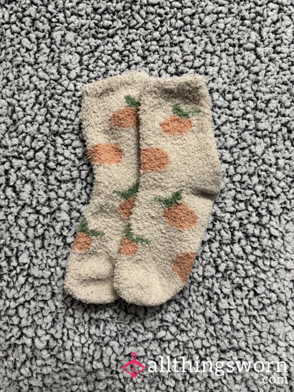 Peach Fluffy Socks