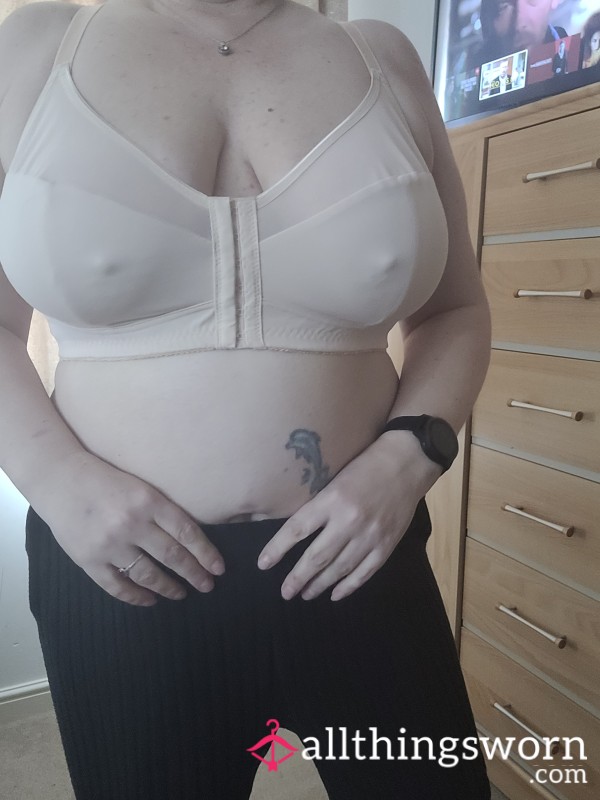 Peach Front Fasten Bra