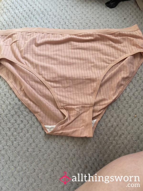 Peach Full Back Cotton Panties