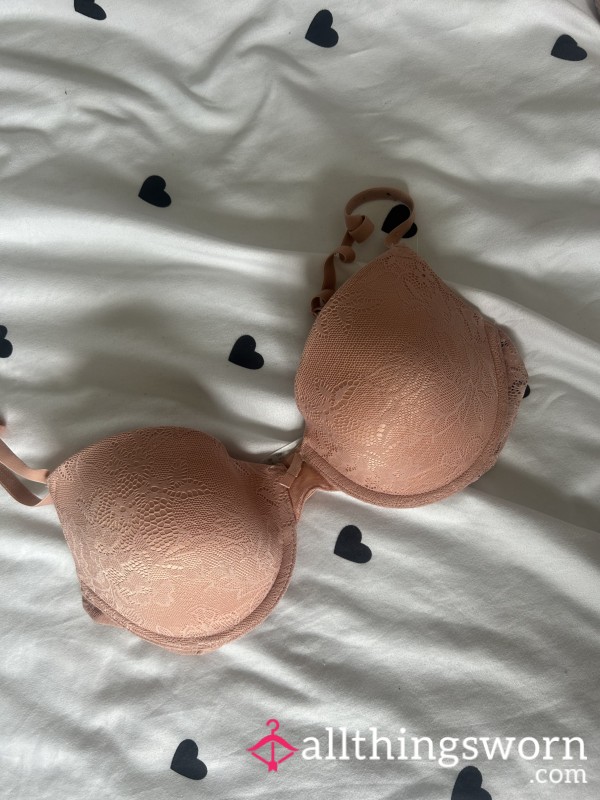Peach Lace Bra