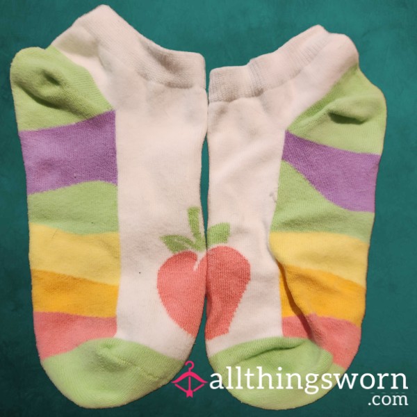Peach Please 🍑- Rainbow Peach No-show Socks