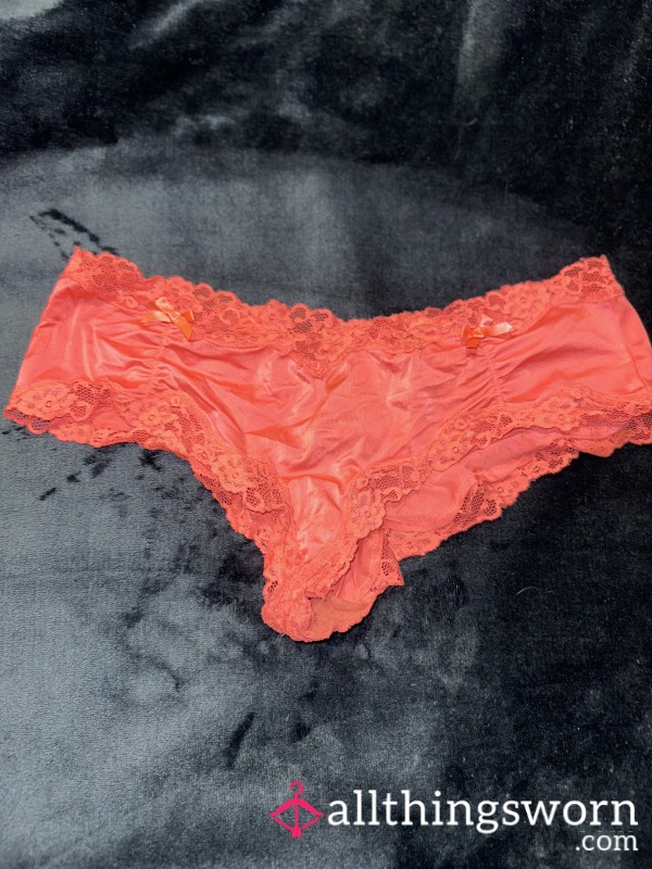 Peach Satin Booty Short Panties