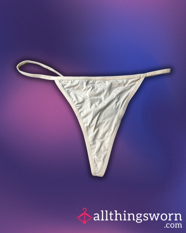 Peach Spandex G-String Thong