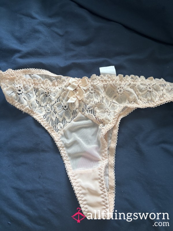 Peach Thong With 24 Hours Of Wear