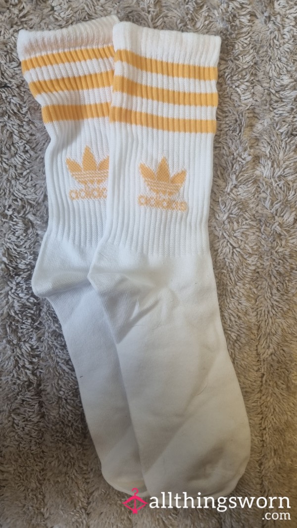 Peach Adidas Socks