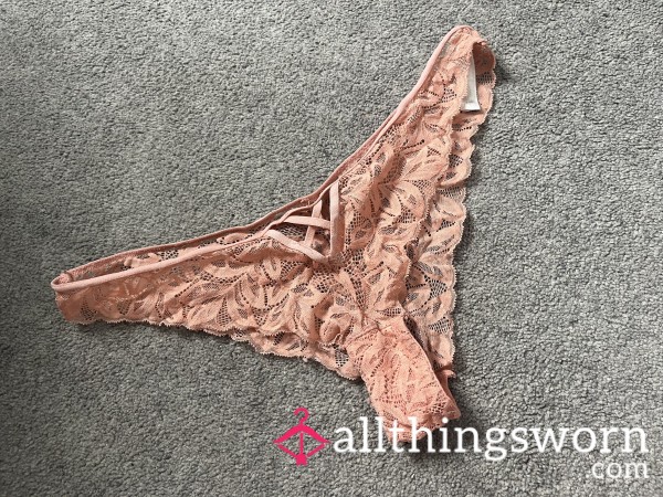Peachy B*m, Lace, Cut Out Back Detail Panties