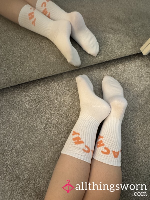 Peachy Dirty S**y Socks With The Most Sweet Scent! 🍑🤍