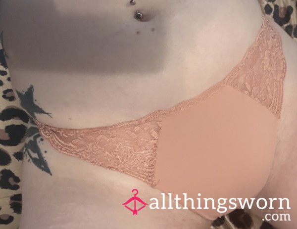 Peachy Silky/lace Thong