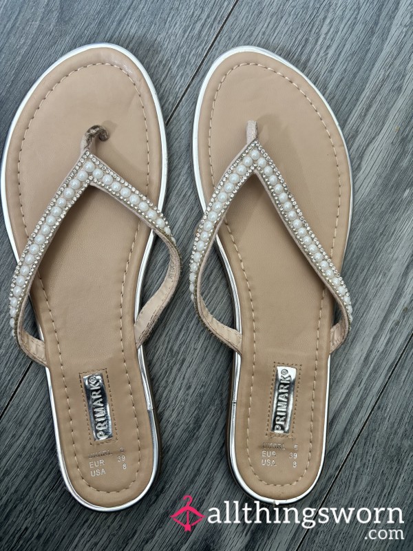 Pearl And Cream Sandals