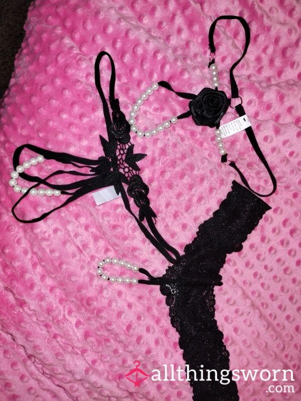 Pearl Lace String Thongs!