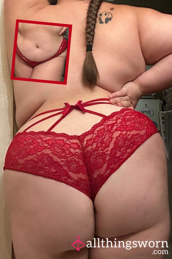 P**k A Boo Red Lace Panties