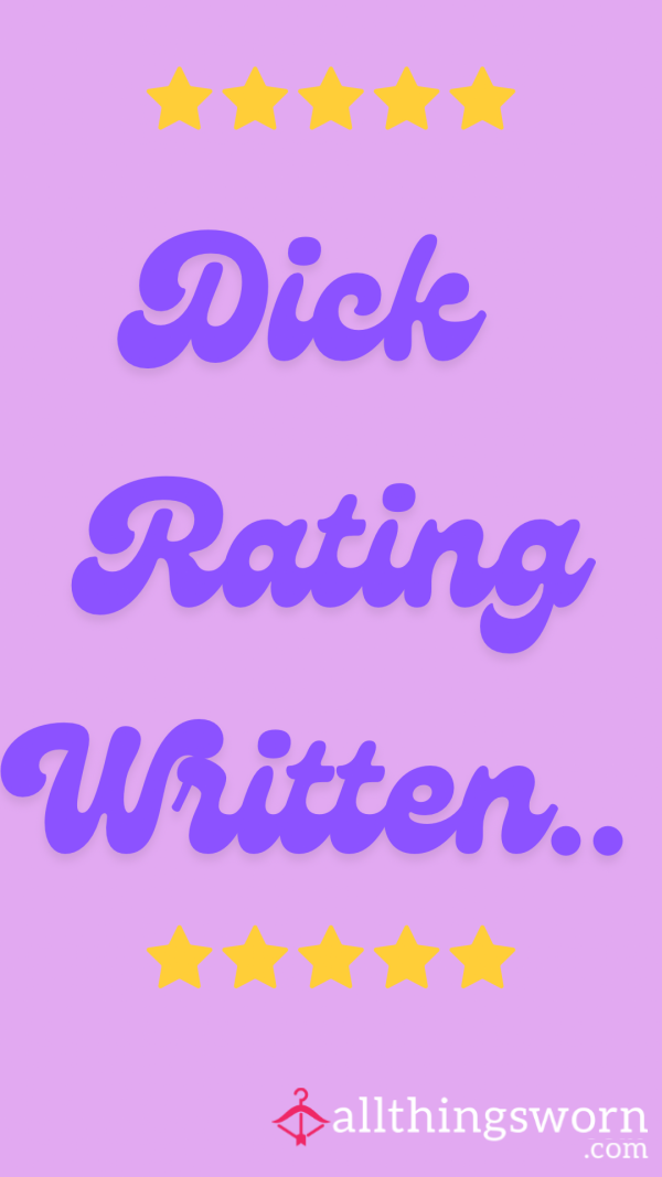 PERSONAL D*ck RATING WRITTEN 🙌🏻🩷