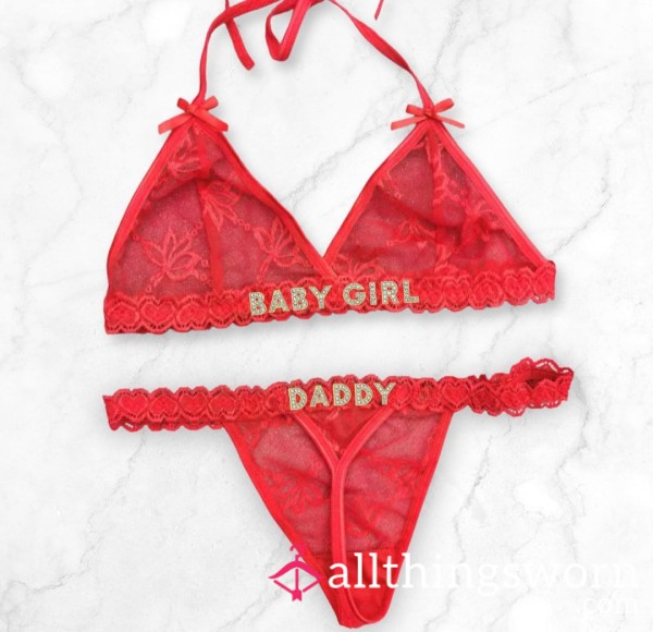 Personalised Bra And Pantie Set