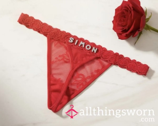 Personalised Worn Thongs With Your Name On