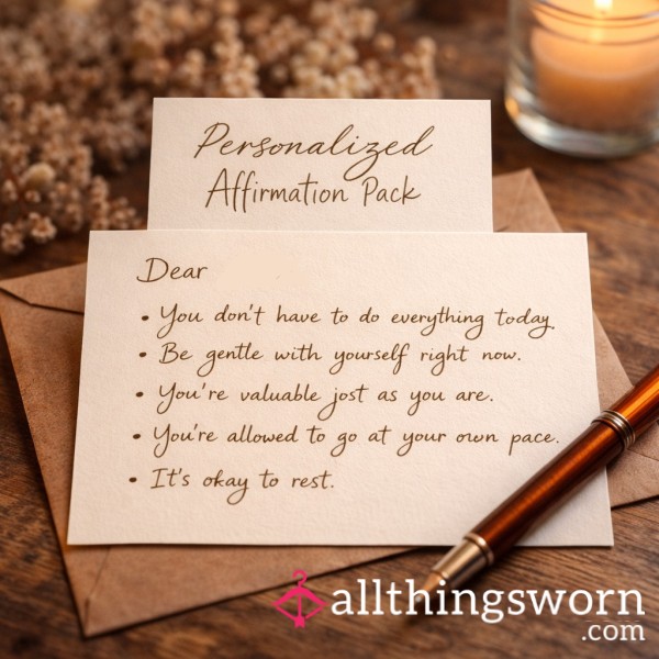 Personalized Affirmation Pack (5 Affirmations, Text)
