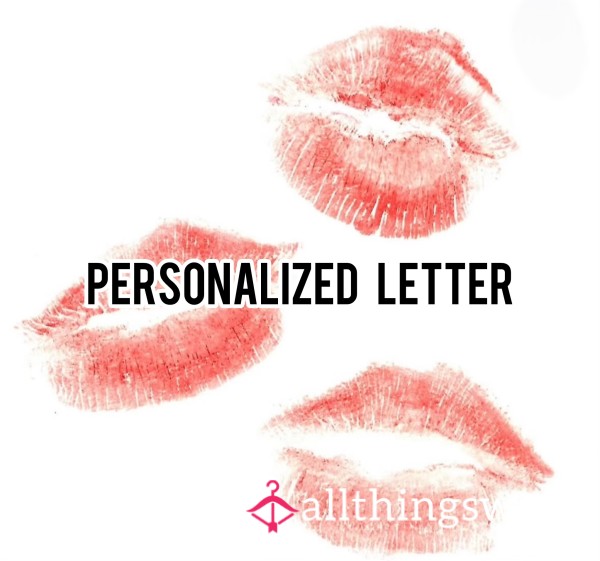 Personalized Lipstick Kissed Letter