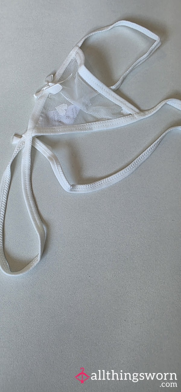 Petite White Thong
