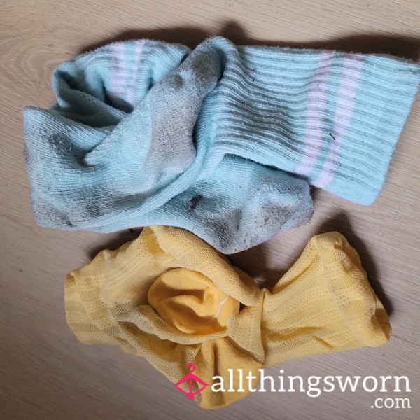 Photoshoot Day Socks, 2 Dirty Pairs! (ready To Ship!)