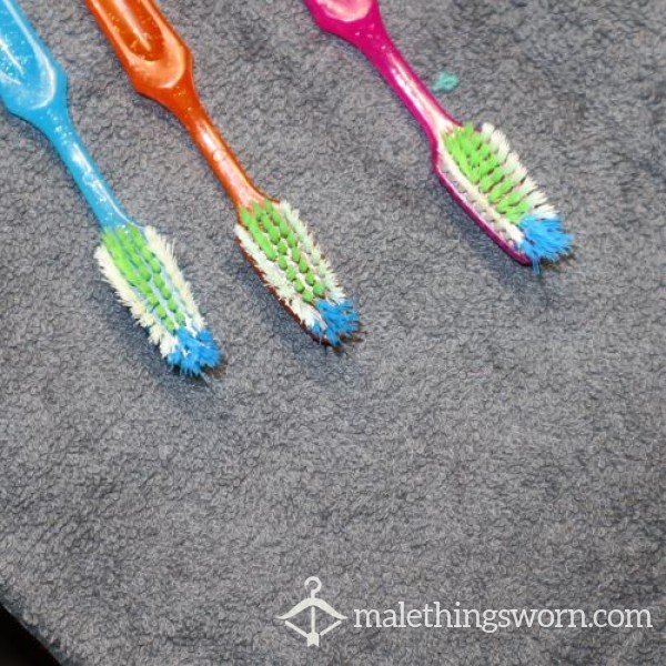 Pick Your Color Or All 3 Firm Well Used Tooth Brushes