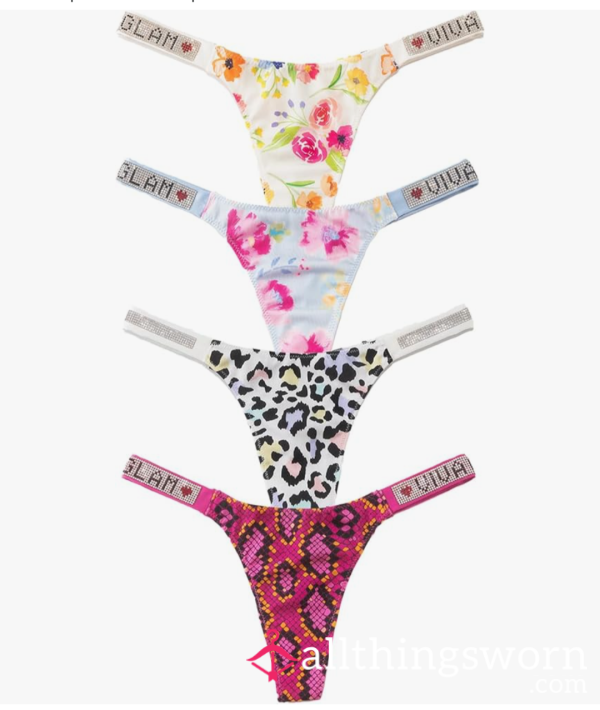 Pick Your Poison SATIN THONG -- MULTIPLE PRINTS $25 BASE SHIPPING INCLUDED $5 ADDS AVAILABLE 🩲💋