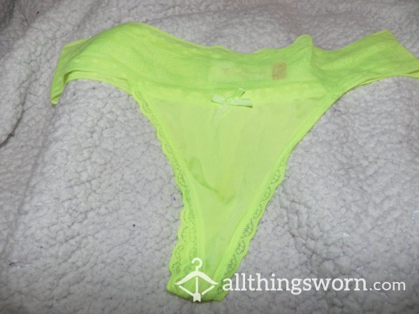 Pics Of Me Wearing In My Neon Green Thong Panty