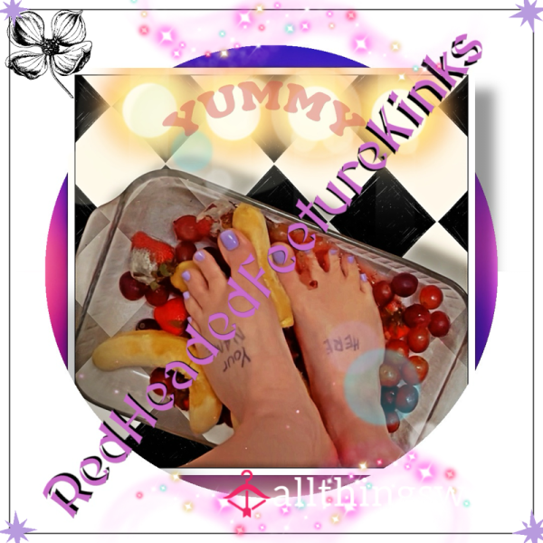 Pics Of My Feet Playing In Smashed Rotten Fruit. Video Also In IC